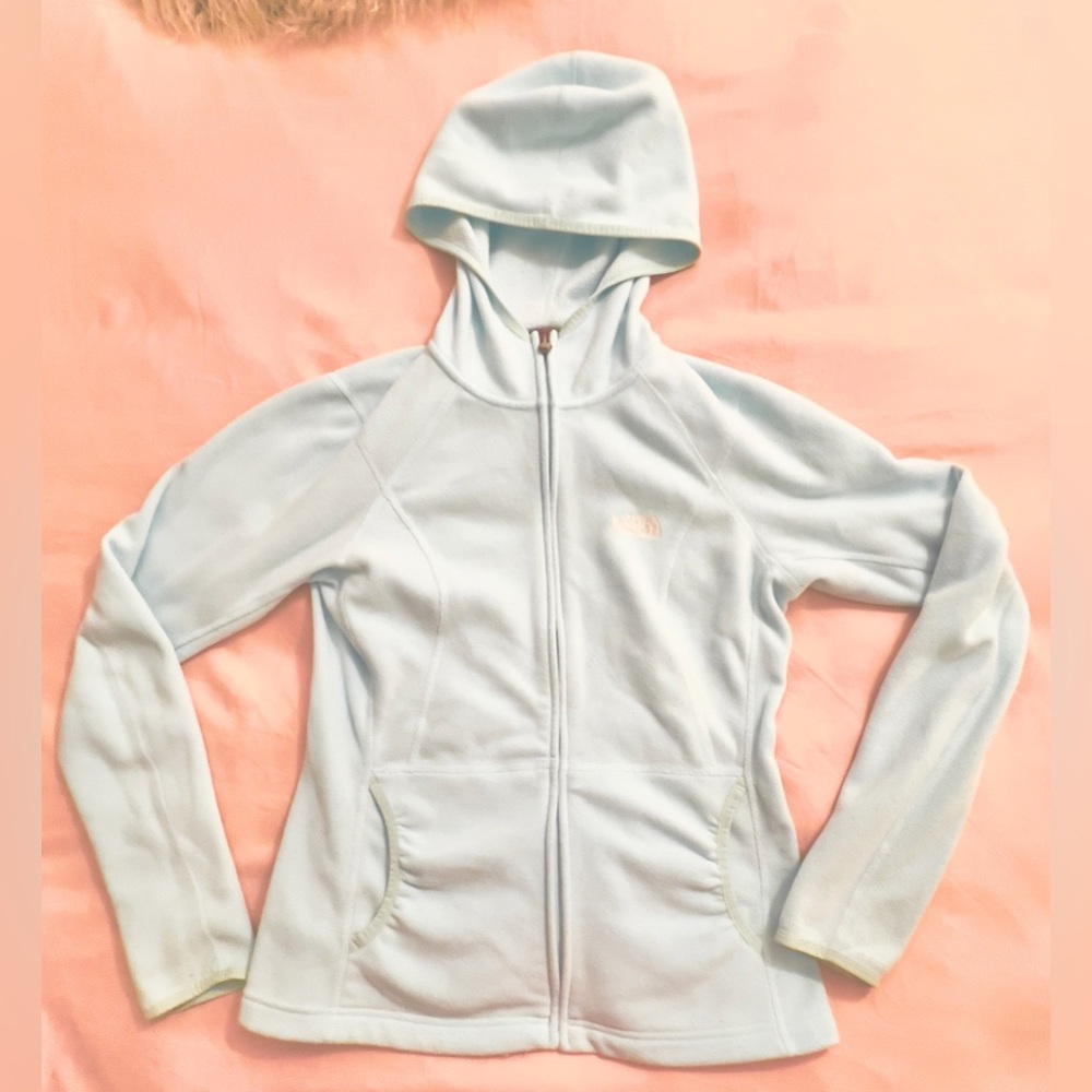 THE NORTH FACE - Women’s Zip Up Polartec Fleece Jacket, Light Blue🩵, Size Medium